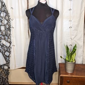 Athleta blue eyelet strappy dress Medium